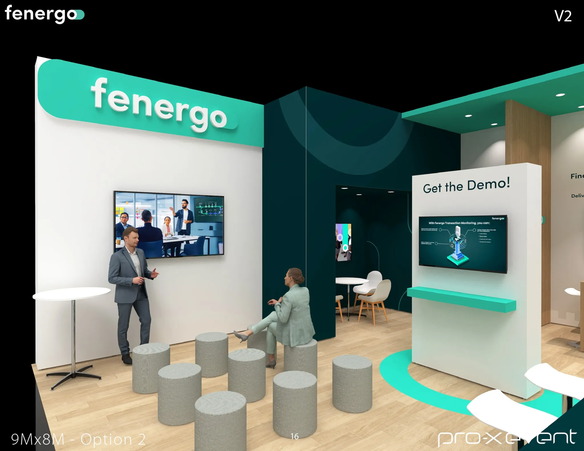 30x30 Péninsule booth design by Pro-X Exhibits